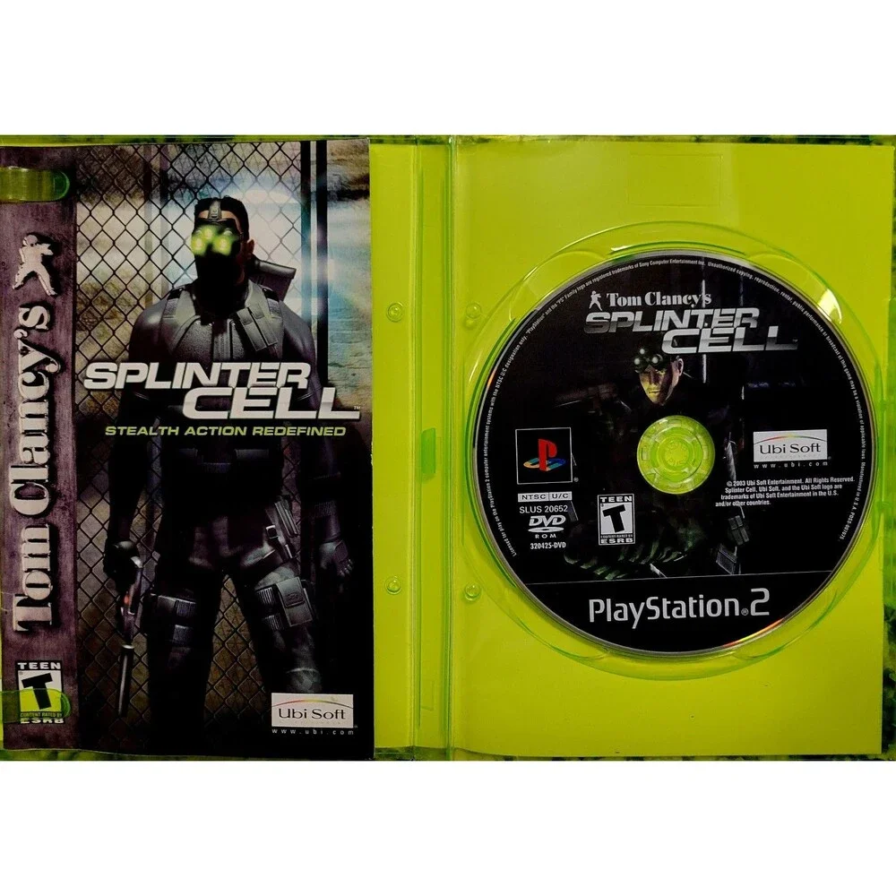 Tom Clancy's Splinter Cell (Sony PlayStation 2, 2003),CIB,MANUAL,FAST SHIPPING